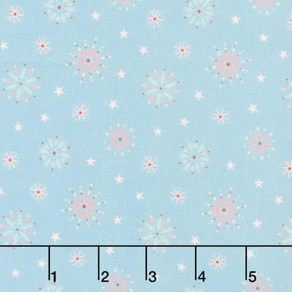 Frost And Flurry - Flurry Flakes Blue Yardage