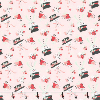 Frost And Flurry - Snow Tossed Pink Yardage