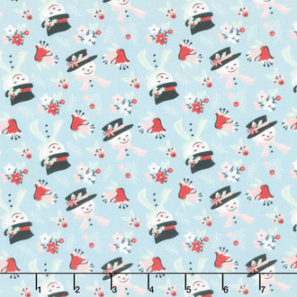 Frost And Flurry - Snow Tossed Blue Yardage