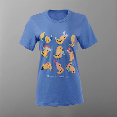 Missouri Star Seasons of Chuck T-shirt - Heather Columbia Blue L
