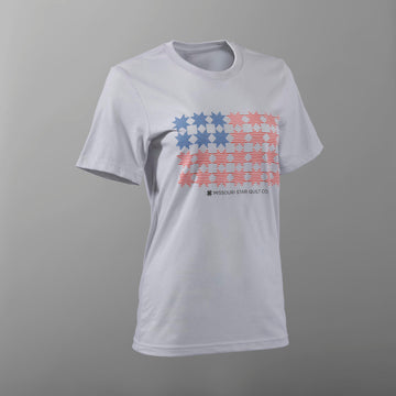 Missouri Stars & Stripes T-shirt - Heather Silver - M