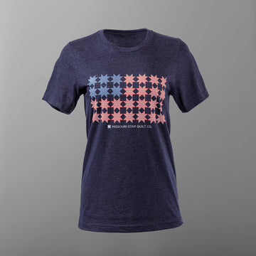 Missouri Stars & Stripes T-shirt - Heather Midnight Navy - M