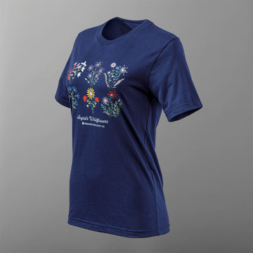 Missouri Star Ingrid's Wildflowers T-shirt - Navy