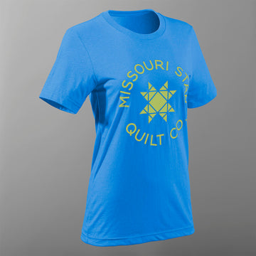 Missouri Star Logo T-shirt - Neon Blue - S
