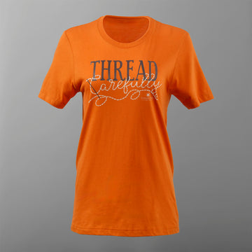 Missouri Star Thread Carefully T-shirt - Burnt Orange - M