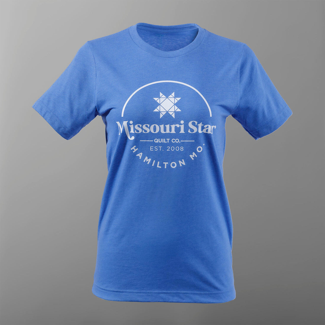 Missouri Star Hamilton, MO T-shirt - Heather True Royal - L