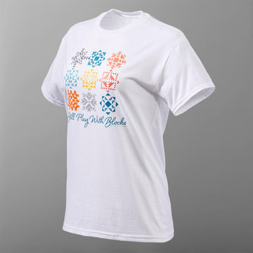 Missouri Star I Still Play with Blocks T-shirt - Heavyweight White