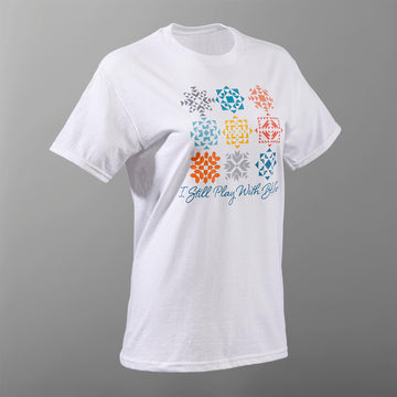 Missouri Star I Still Play with Blocks T-shirt - Heavyweight White