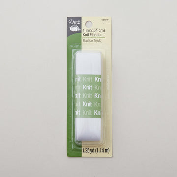 White 1" Knit Elastic