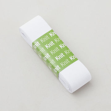 White 1" Knit Elastic