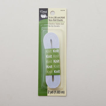 White 3/8" Non-Roll Knit Elastic