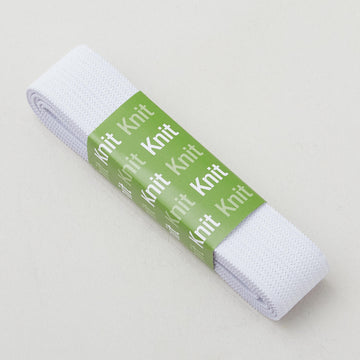 White 3/4" Non-Roll Knit Elastic