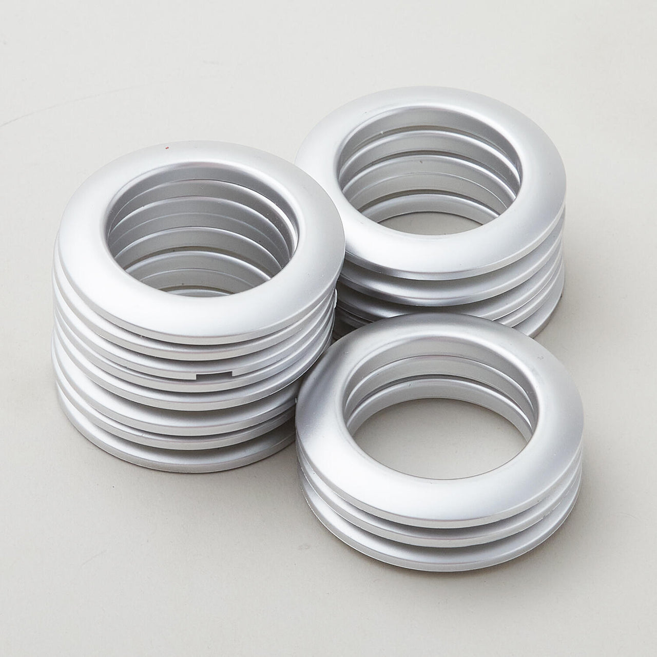 Curtain Grommets - Large Brushed Silver