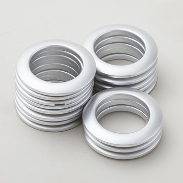 Curtain Grommets - Large Brushed Silver