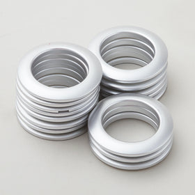 Curtain Grommets - Large Brushed Silver
