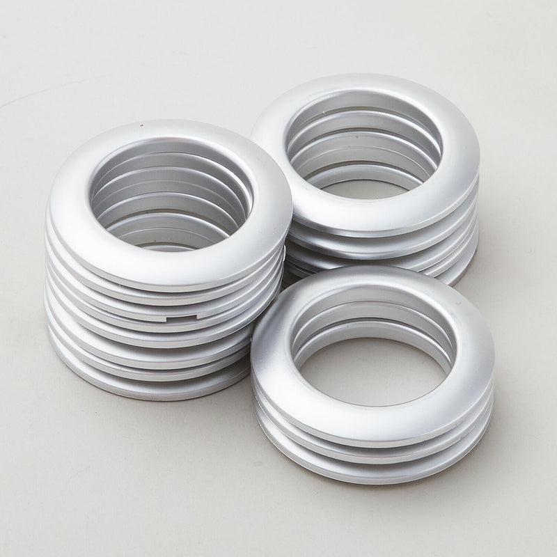 Curtain Grommets - Large Brushed Silver
