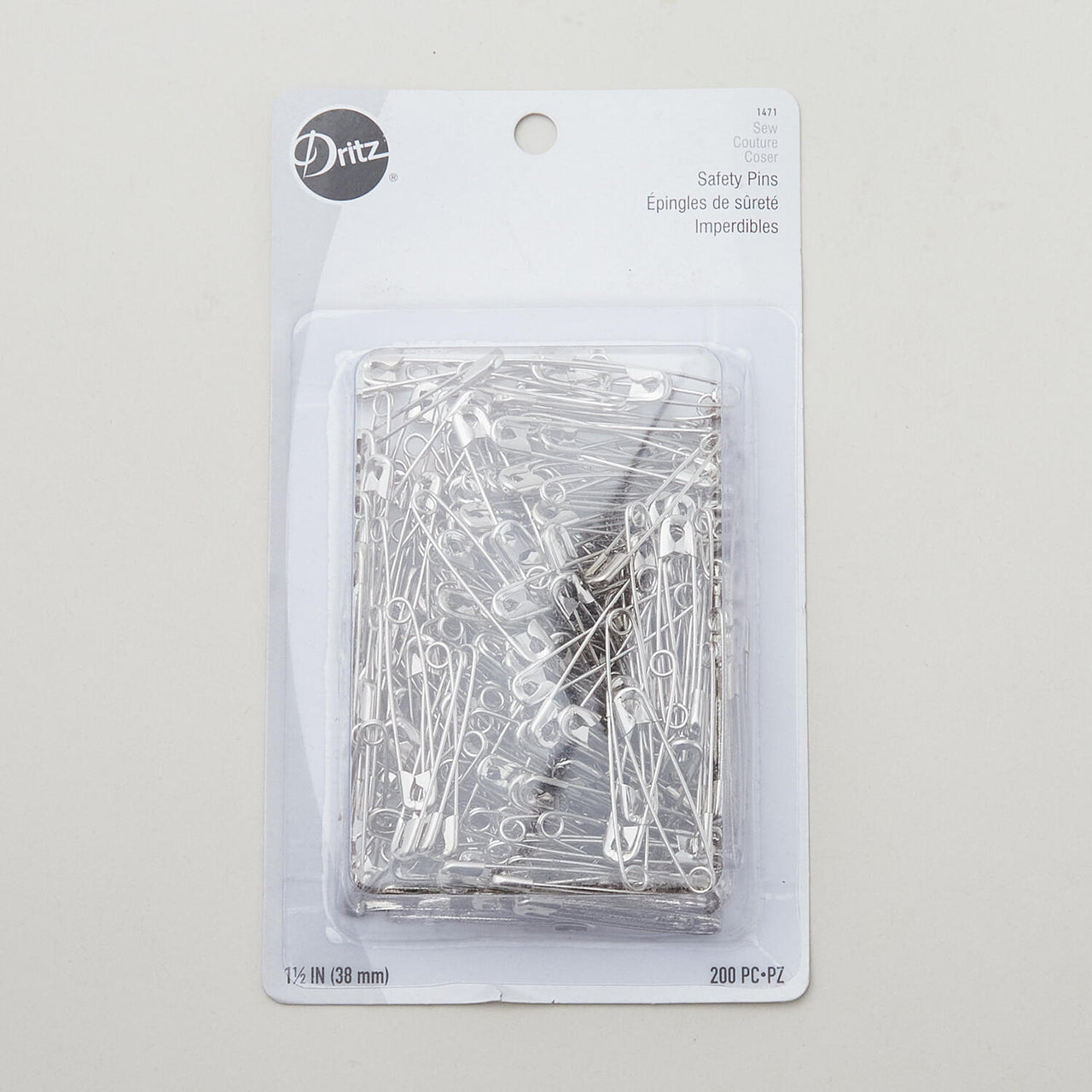 Safety Pins - Size 2 - 200 count Nickle