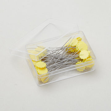 Flat Flower Pins Yellow