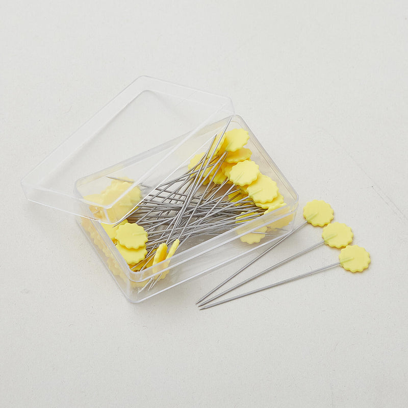 Flat Flower Pins Yellow