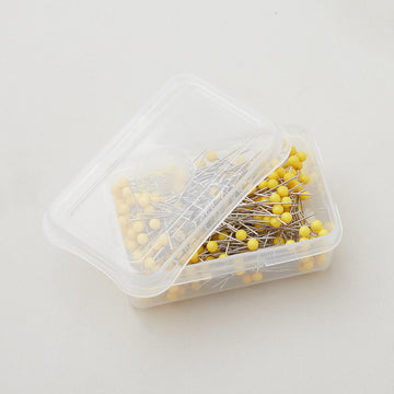 Pin Sample Yellow Extra-Long Yellow Color Ball Pins - 250 count