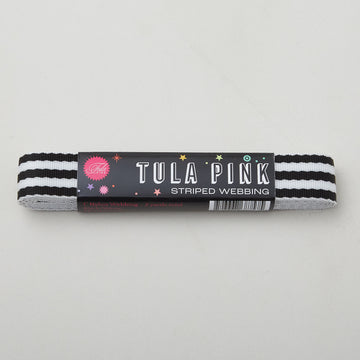 Tula Pink 1" Webbing - Black and White