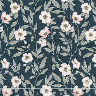 Garden Dreams - Floral Main Evergreen Yardage