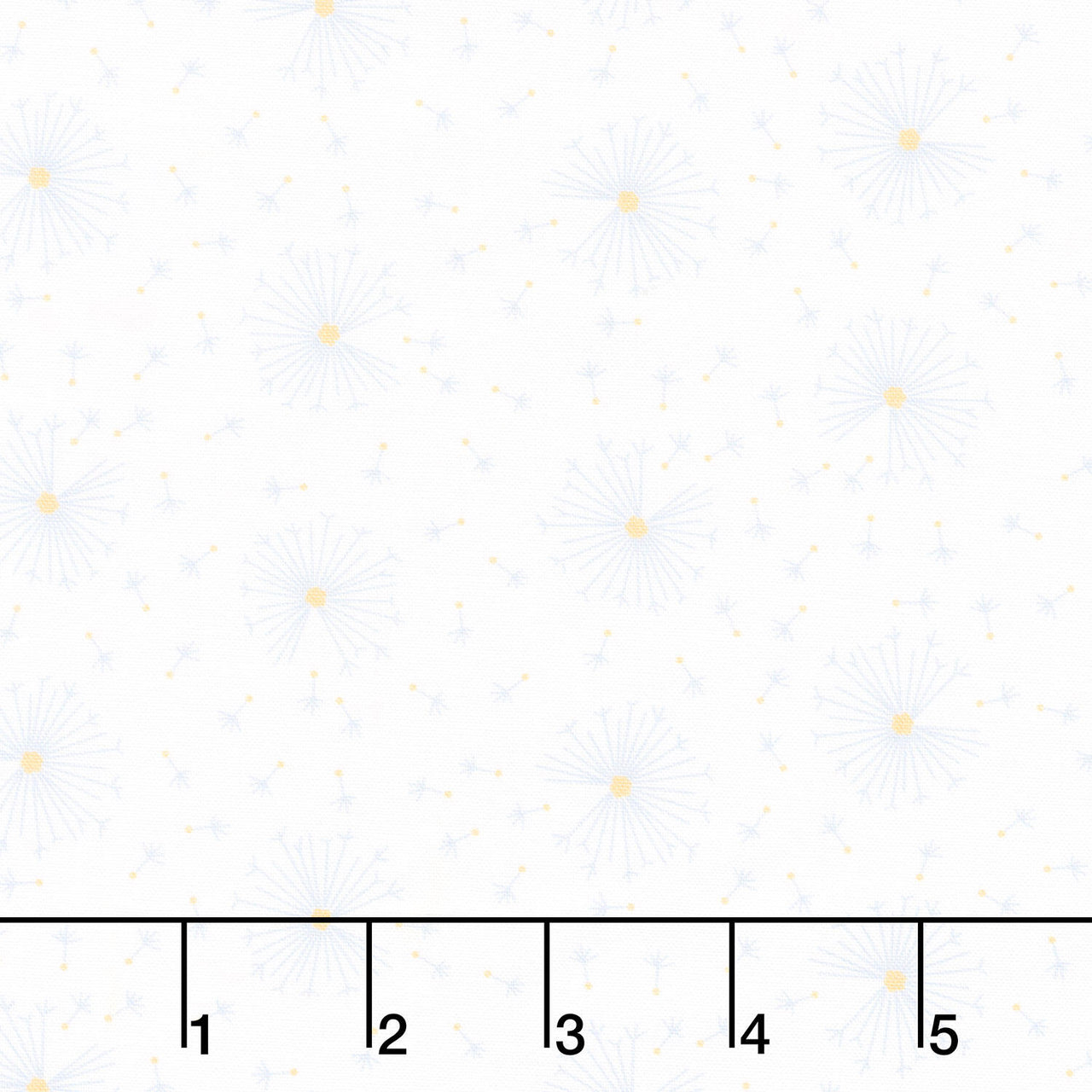 Ingrid's Wildflowers - Dandelions White Yardage