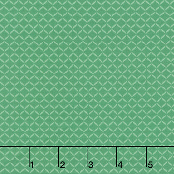 Ingrid's Wildflowers - Zigzag Stripe Green Yardage