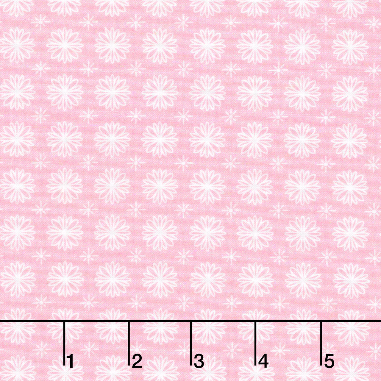 Ingrid's Wildflowers - Flower Grid Pink Yardage