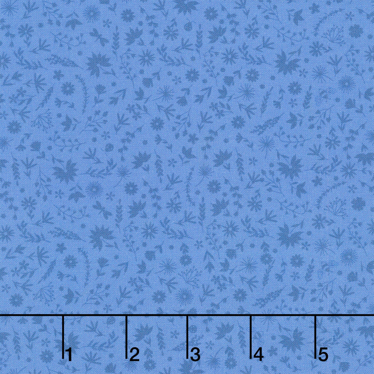 Ingrid's Wildflowers - Tonal Flowers Blue Yardage