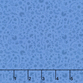 Ingrid's Wildflowers - Tonal Flowers Blue Yardage