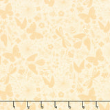 Ingrid's Wildflowers - Packed Tonal Birds and Insects Yellow Yardage