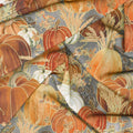 Warm Welcome - Pumpkins Graphite Metallic Yardage