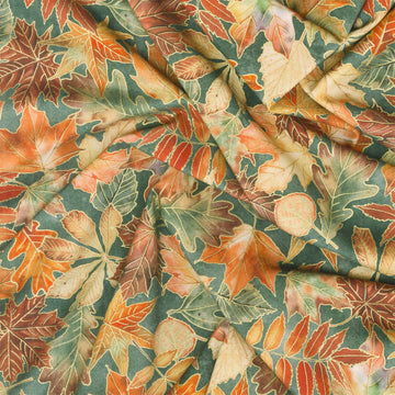 Warm Welcome - Leaves Balsam Metallic Yardage