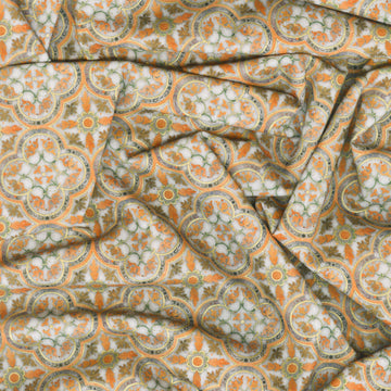 Warm Welcome - Tiles Pewter Metallic Yardage