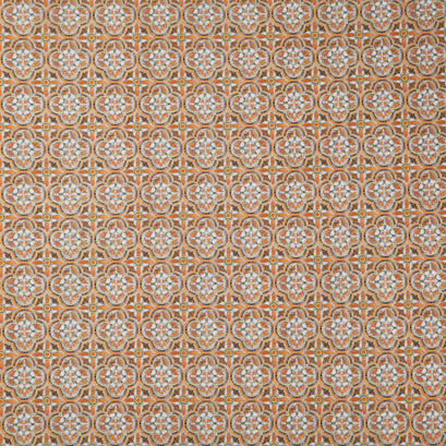 Warm Welcome - Tiles Pewter Metallic Yardage