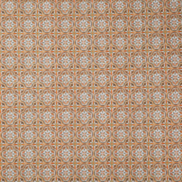 Warm Welcome - Tiles Pewter Metallic Yardage