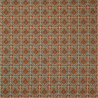 Warm Welcome - Tiles Walnut Metallic Yardage