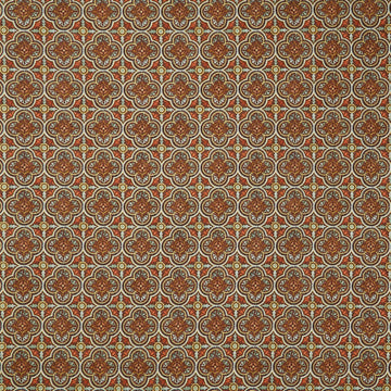 Warm Welcome - Tiles Walnut Metallic Yardage