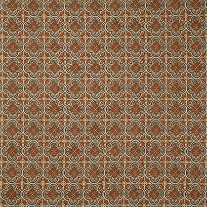 Warm Welcome - Tiles Walnut Metallic Yardage