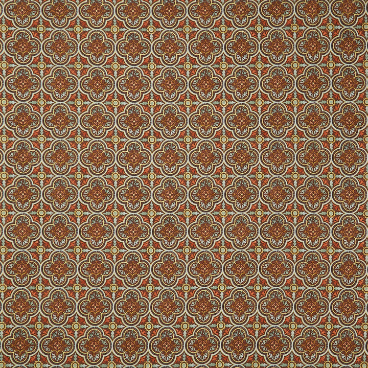 Warm Welcome - Tiles Walnut Metallic Yardage
