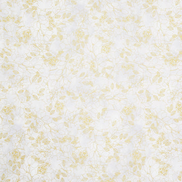 Warm Welcome - Leaves Stone Metallic Yardage