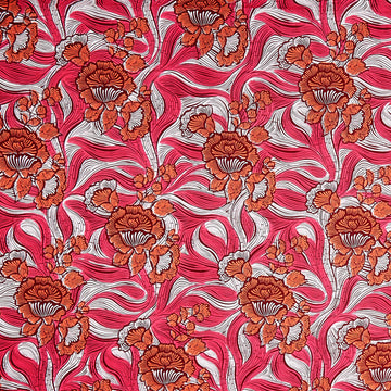 Uniwax - Prints from the Ivory Coast Wax Print Hot Pink Yardage
