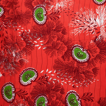 Uniwax - Prints from the Ivory Coast Wax Print Tangerine Yardage