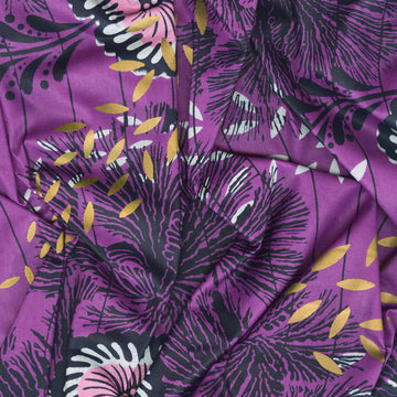 Uniwax - Prints from the Ivory Coast Wax Print Purple Metallic Yardage