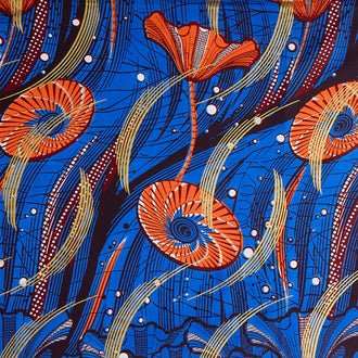 Uniwax - Prints from the Ivory Coast Wax Print Royal Metallic Yardage
