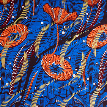 Uniwax - Prints from the Ivory Coast Wax Print Royal Metallic Yardage