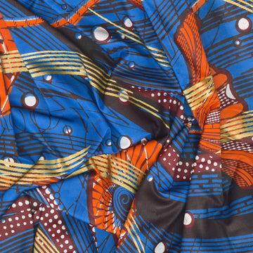Uniwax - Prints from the Ivory Coast Wax Print Royal Metallic Yardage