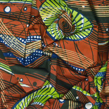 Uniwax - Prints from the Ivory Coast Wax Print Brown Metallic Yardage
