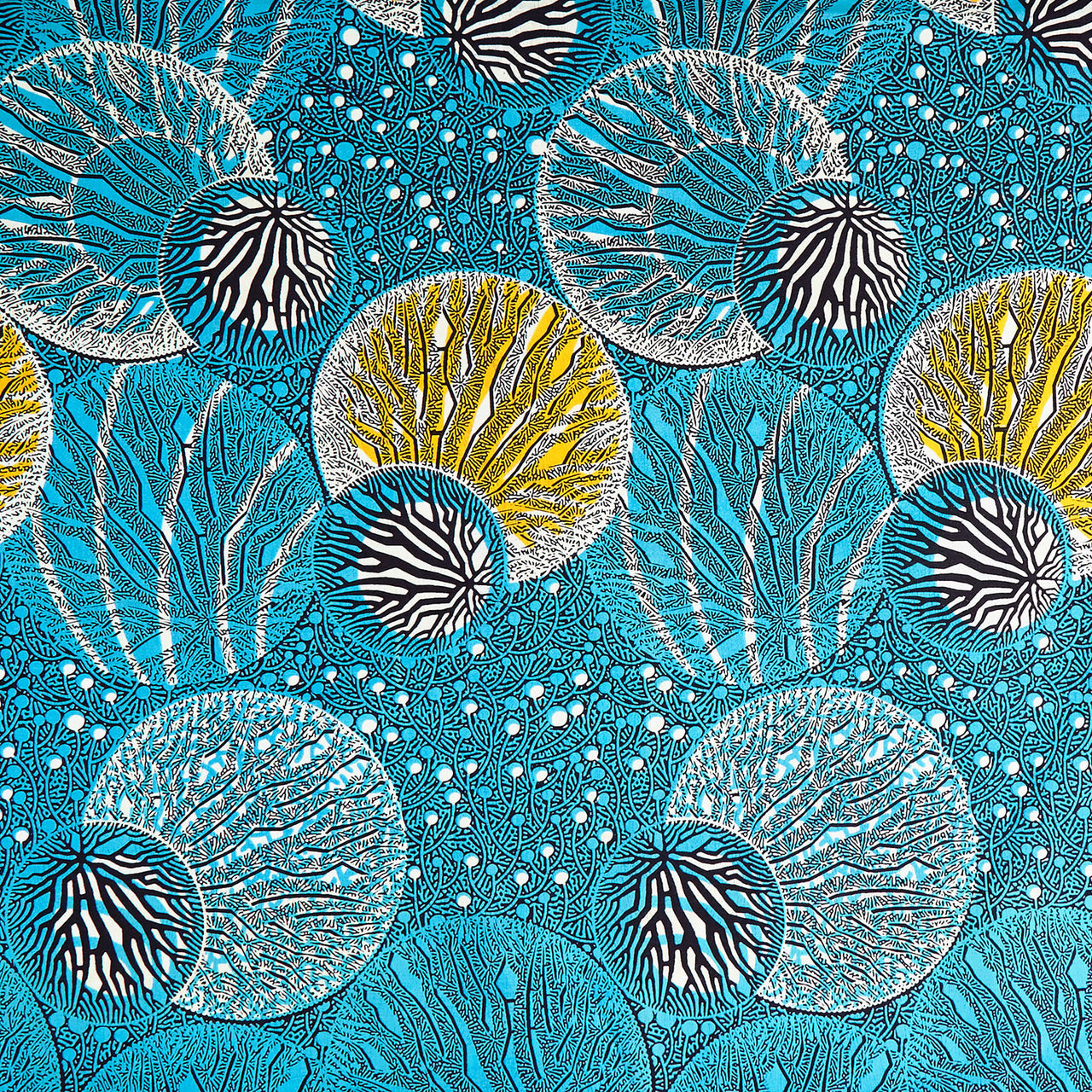 Uniwax - Prints from the Ivory Coast Wax Print Blue Yardage